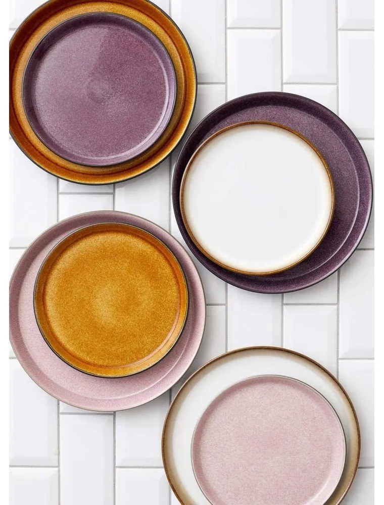 Rózsaszín-szürke kőedény tányér ø 27 cm Gastro Grey/Light Pink – Bitz