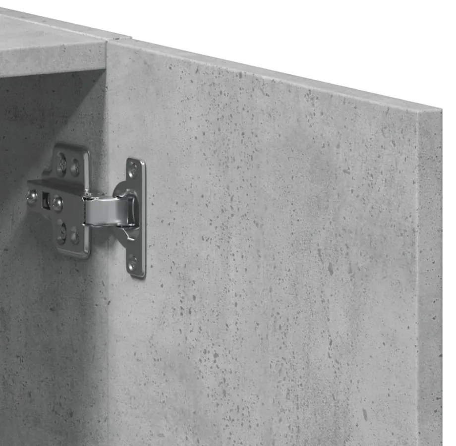 betonszürke szerelt fa irattartó szekrény 60 x 32 x 115 cm