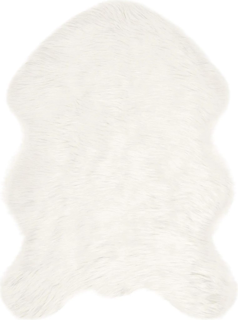 vidaXL Műgyapjú Szőnyeg Tafalla Fehér 80 x 120 cm Poliészter