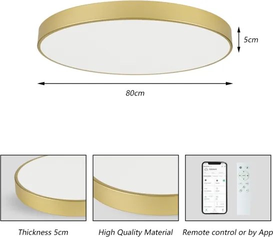 Brilagi - Dimmelhető LED medencevilágítótest POOL SMART LED/100W/230V 80 cm arany Wi-Fi Tuya+Távirányító