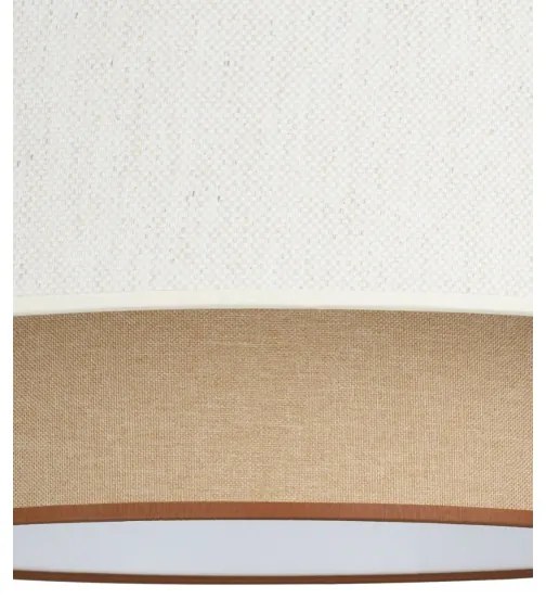 Mennyezeti lámpa NATIA 1xE27/60W/230V átm. 45 cm fehér/barna