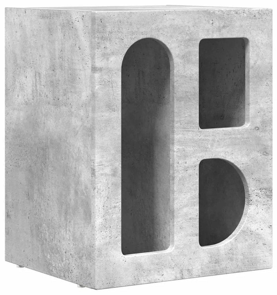 Éjjeli asztal Beton Szürke 40 x 35 x 50 cm Faanyag