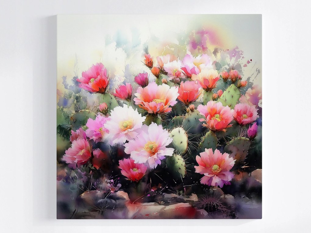 Vászonkép Canvas Természet Növény Amerika Kaktusz Fügekaktusz Virágok 80x80