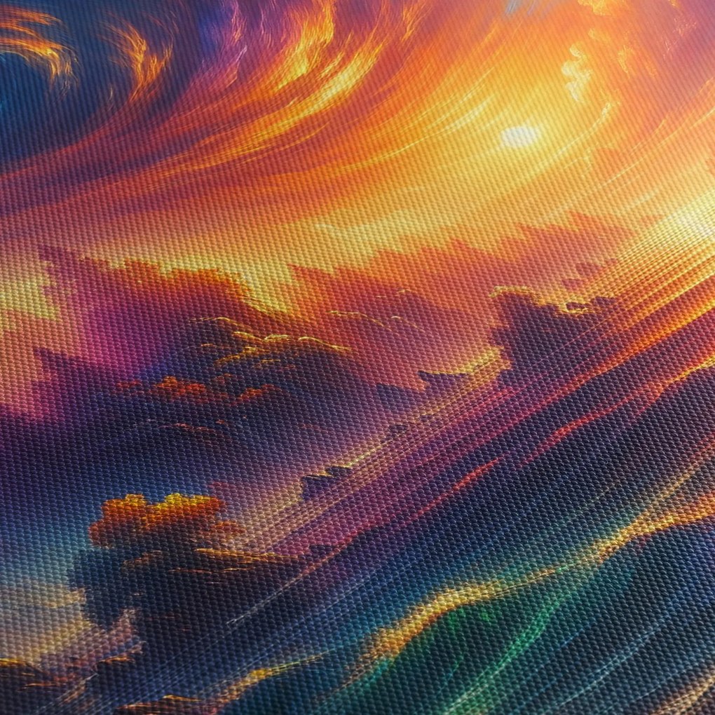 Kép - Varázslatos világ (órával) (90x30 cm)