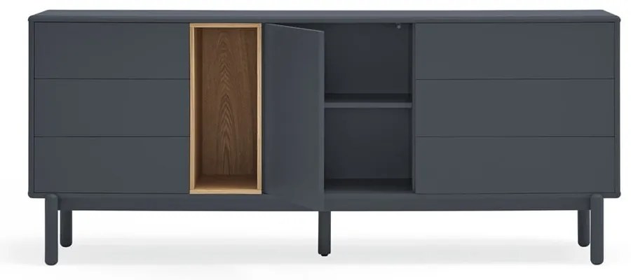 Sötétszürke alacsony komód 180x76 cm Corvo - Teulat