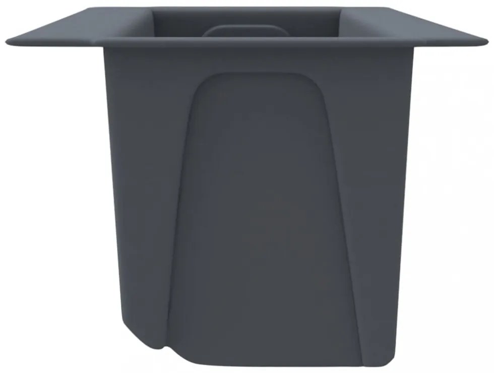12 db szürke polipropilén virágláda raklapokhoz 36x13,5x9,5 cm