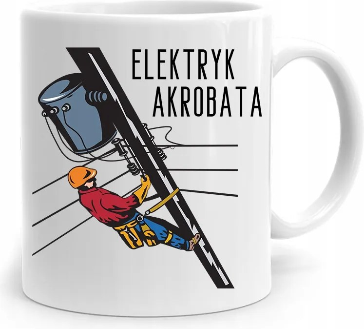 Ajándék Bögre Villanyszerelőnek Akrobata Nyomtatott Fényképpel