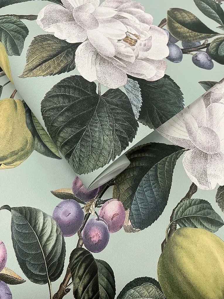 Holden Decor Tales of the Manor Pendula kék-lila gyümölcsös vlies tapéta – 91912