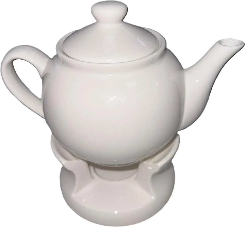 Porcelán teáskanna melegítő kancsó fehér 950 ml
