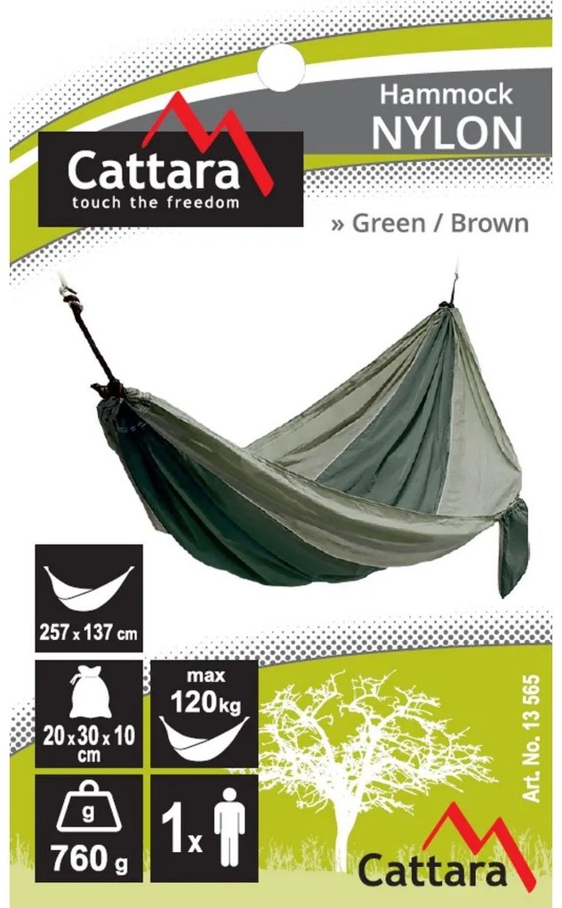 Cattara Nylon hintaszék zöld, 275 x 137 cm