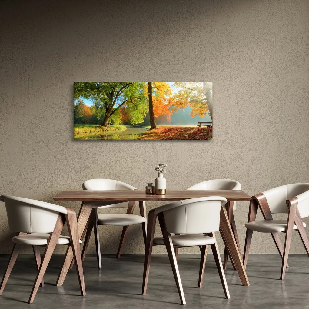 Kép - Nyugodt őszi táj (120x50 cm)