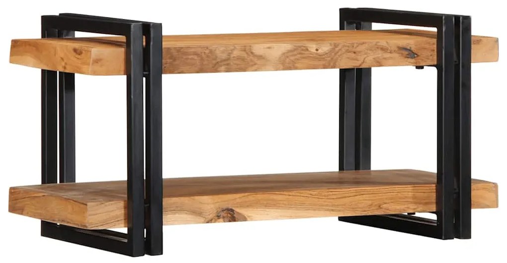 fali polc 70x33x35 cm tömör fa akácfa