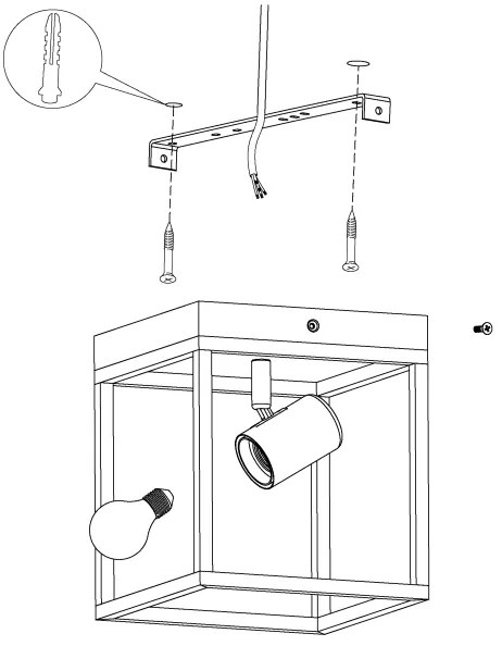 Eglo 98331 - Mennyezeti lámpa SILENTINA 1xE27/40W/230V