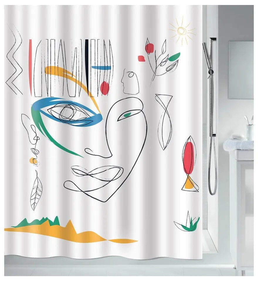 Zuhanyfüggöny 180x200 cm Faces – Spirella