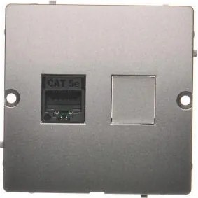 Simon Basic Számítógép aljzat RJ45 szimpla kat. 5e Inox BMF51.02/21