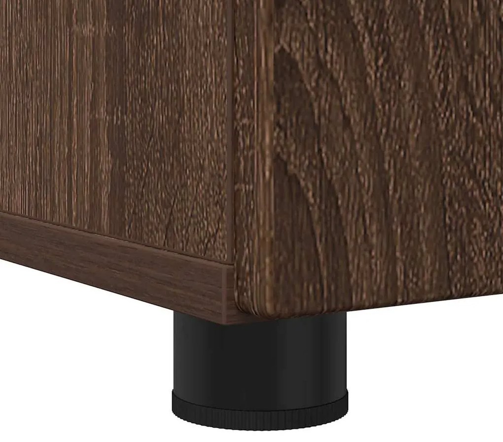 Fürdőszoba bútor szett 3 pcs barna tölgy 76.5 x 35 x 64 cm