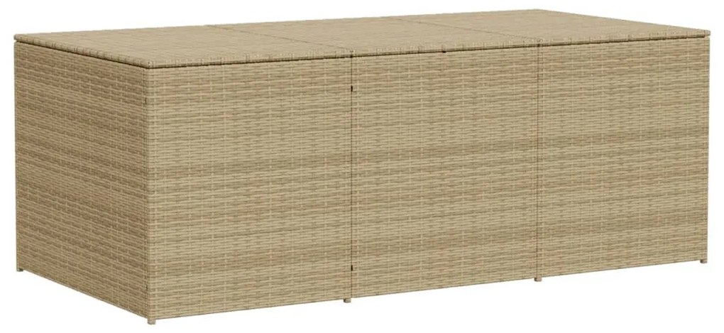 Vegyes bézs polyrattan kerti tárolóláda 984 L