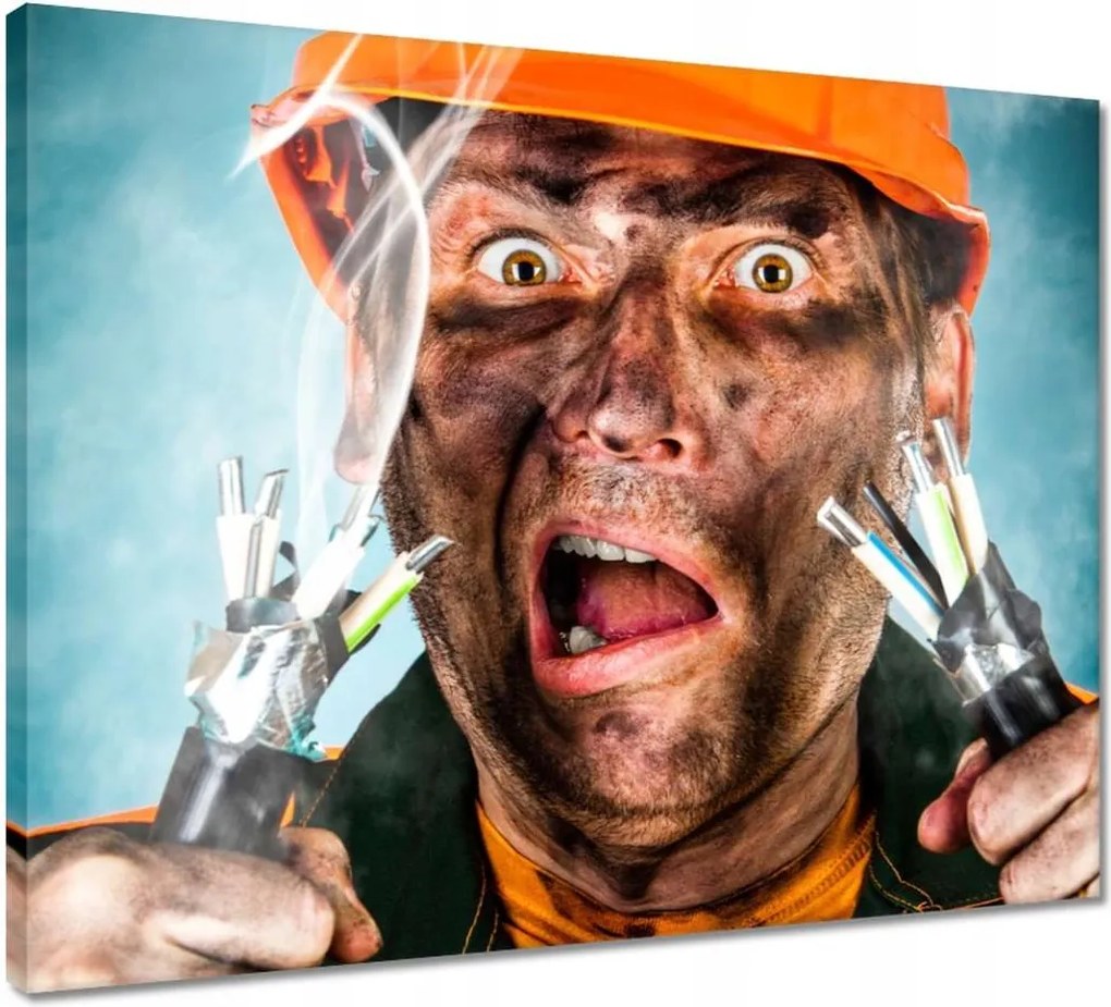 Vászonkép 50x40 Bénulás Villanyszerelő