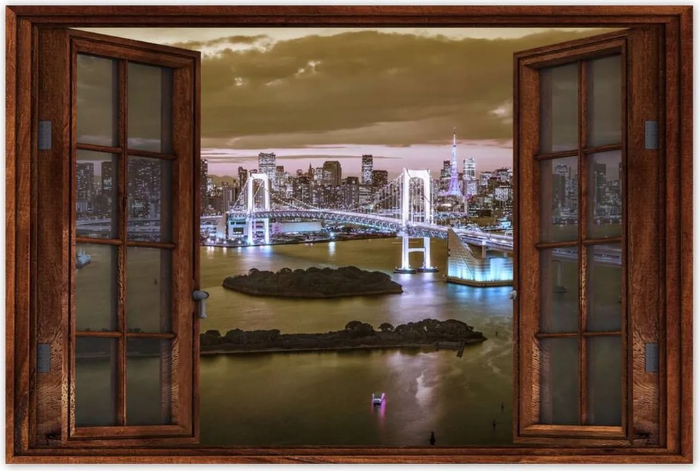 Poszterek 90x60 Szivárványhíd Tokióban