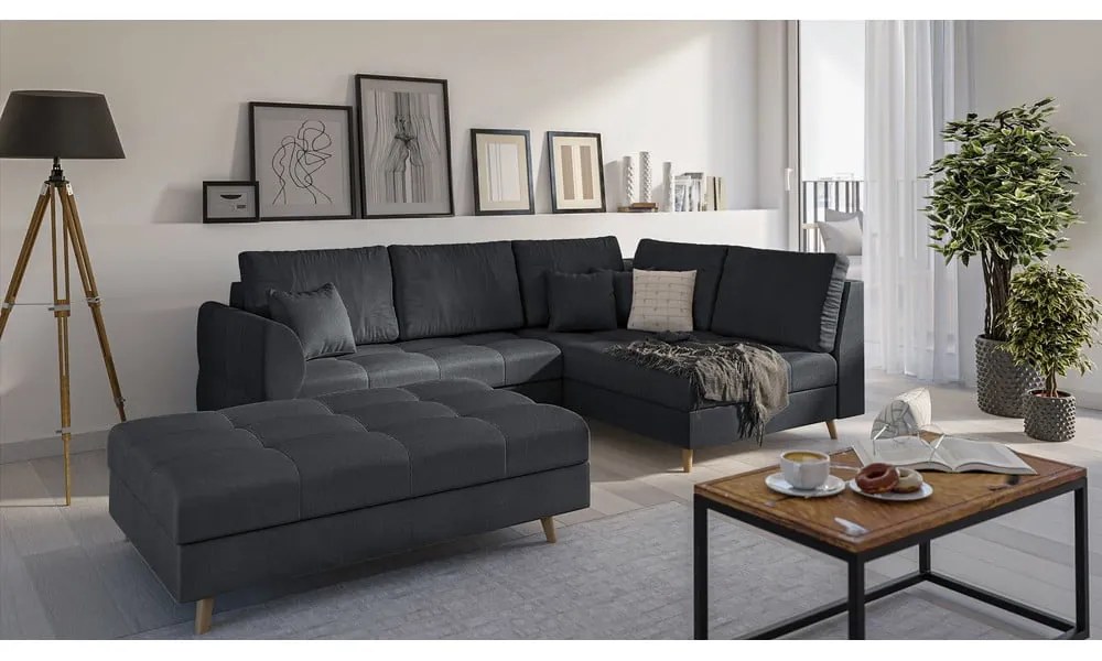 Sötétszürke lábtartó Ariella – Ropez