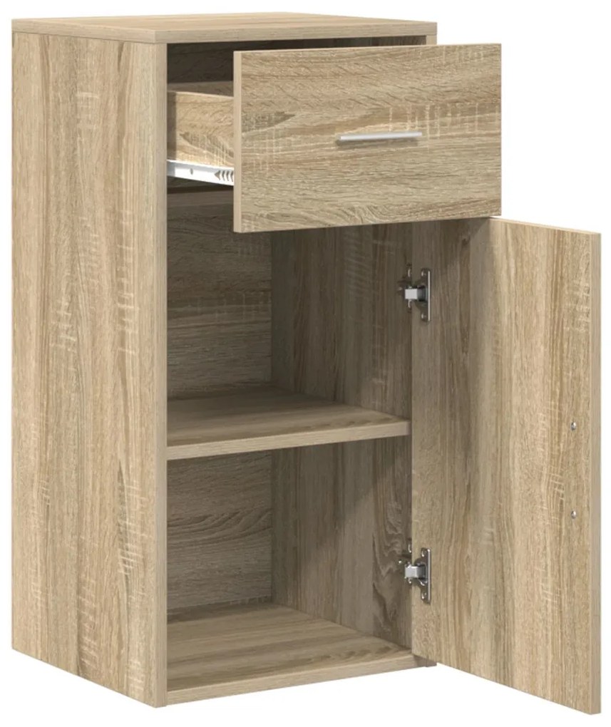 Oldalszekrény fiókkal sonoma tölgy 38 x 34,5 x 75 cm Faanyag