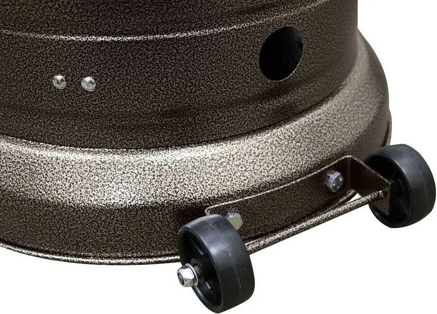 Gáz teraszfűtő szabályozóval és védőburkolattal, bronz