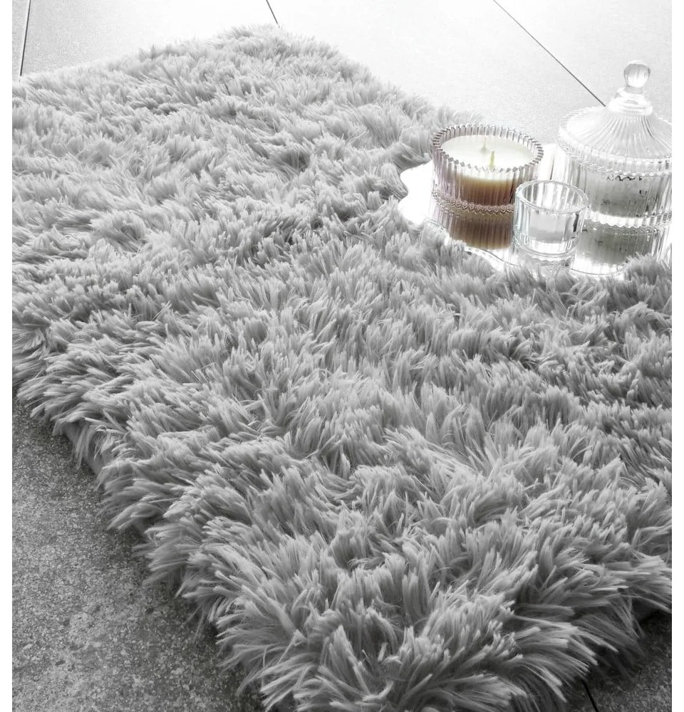 Szürke fürdőszobai kilépő 80x50 cm Cuddly - Catherine Lansfield