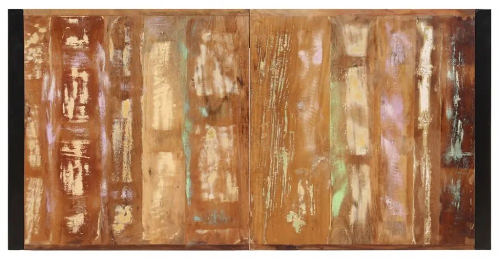 tömör újrahasznosított fa étkezőasztal 160 x 80 x 75 cm