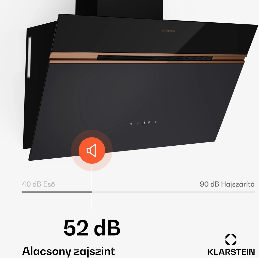 Klarstein Alina elszívó, 60 cm, 680 m³/h, Csendes, EEK A++