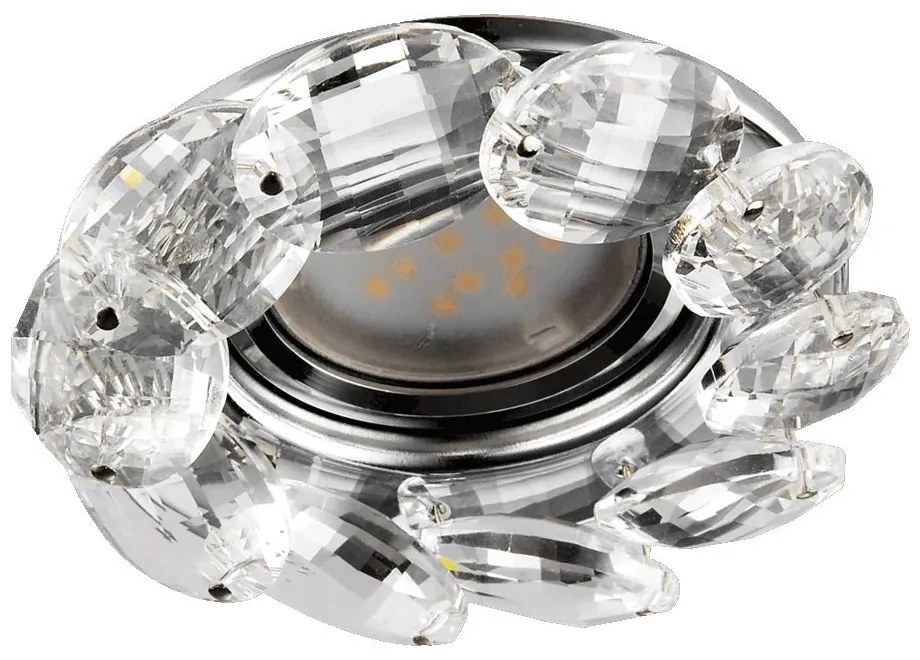 PREZENT 71073 Crystals Kristály Spot Lámpa Króm, Átlátszó GU10 IP20
