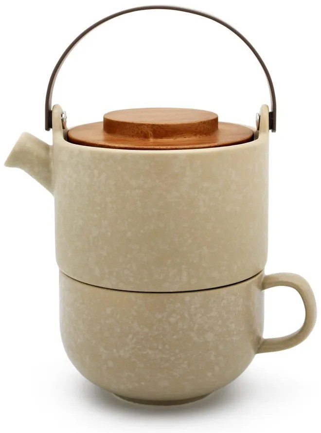 Bézs agyagkerámia teázó szett Umea – Bredemeijer