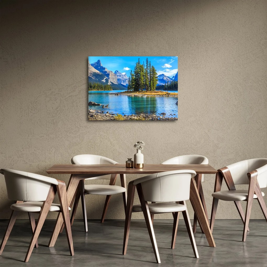 Kép - Hegyvidéki táj folyóval (70x50 cm)