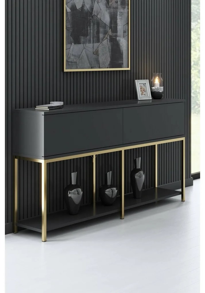Lord szekrény, antracit és arany