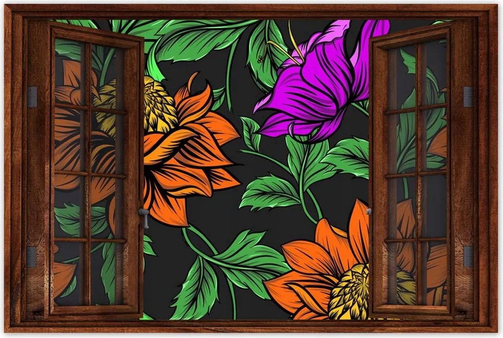 Poszterek 60x40 Virágok Levelek