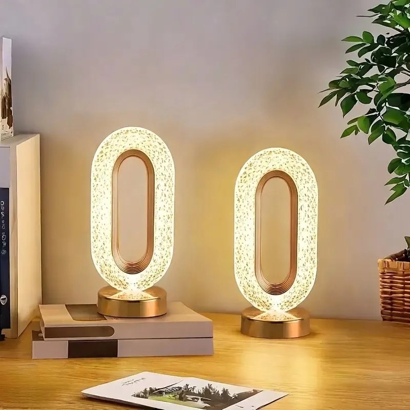 Lámpa Asztali lámpa arany modern íróasztal usb asztal Led lámpa 2db