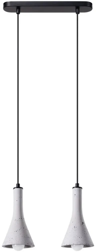 Sollux SL.1224 - Csillár zsinóron REA 2xE14/12W/230V beton