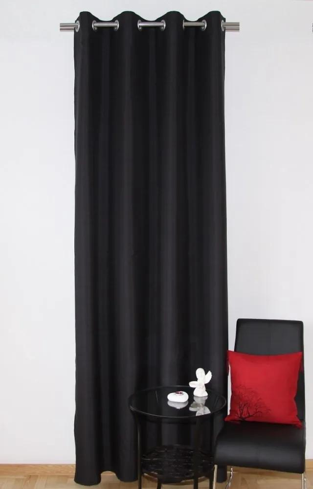 Dekoratív kész drapéria, fekete színben Hossz: 270 cm