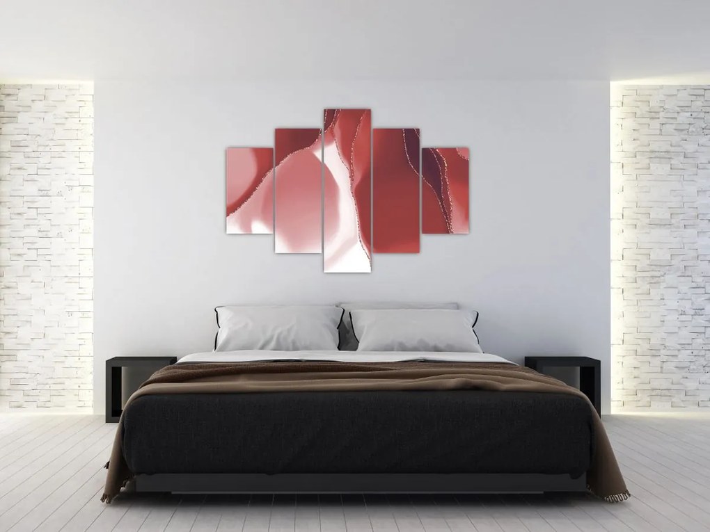 Kép - Piros absztrakt virág N⁰3 (150x105 cm)