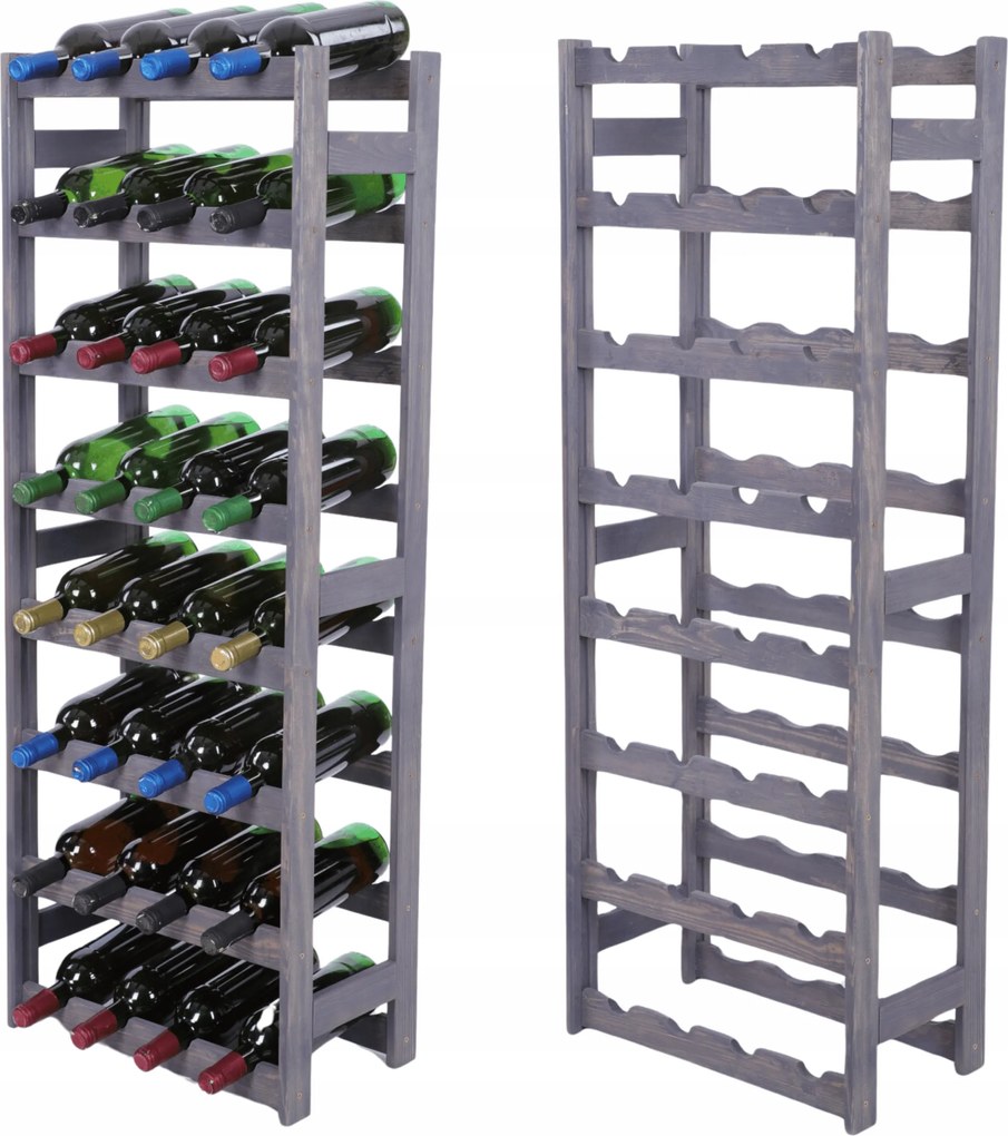 Palacktartó állvány fenyő bortartó állvány alkoholtartó 32 palack Tartós