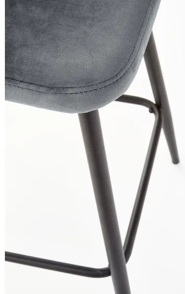 Bárszék 89x49 cm szürke/fekete