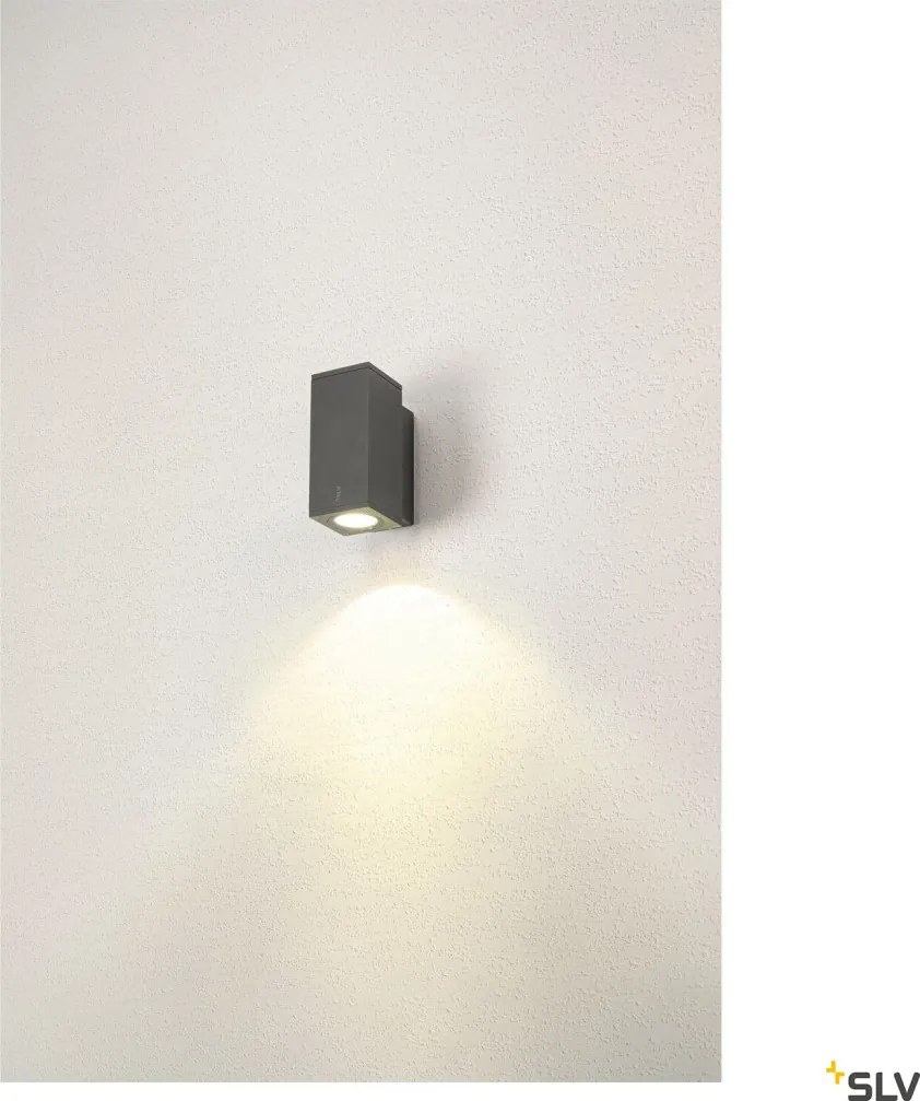 SLV 1003416 ENOLA SQUARE Modern Kültéri Fali Lámpa Antracit, Átlátszó LED IP65