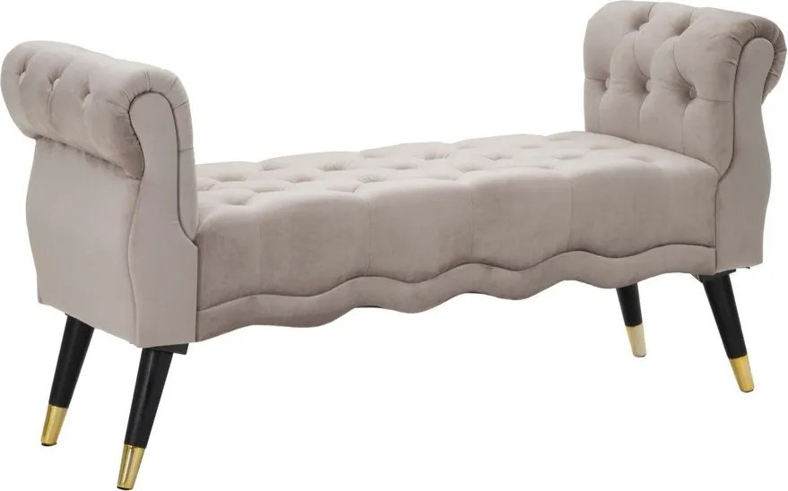 Szürkésbarna bársony pad Paris – Mauro Ferretti