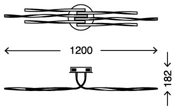 Briloner 3340-062 - LED Dimmelhető mennyezeti lámpa TWIN 6xLED/7,5W/230V