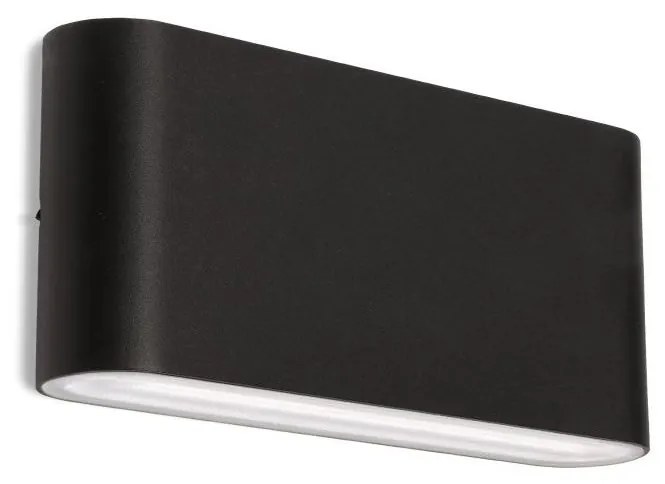 LED2 - LED Kültéri fali lámpa FLAT 2xLED/5W/230V IP65 fekete