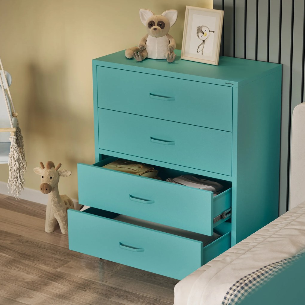 Komód CARLA , 800 x 1015 x 400 mm, Modern: tengerszínű