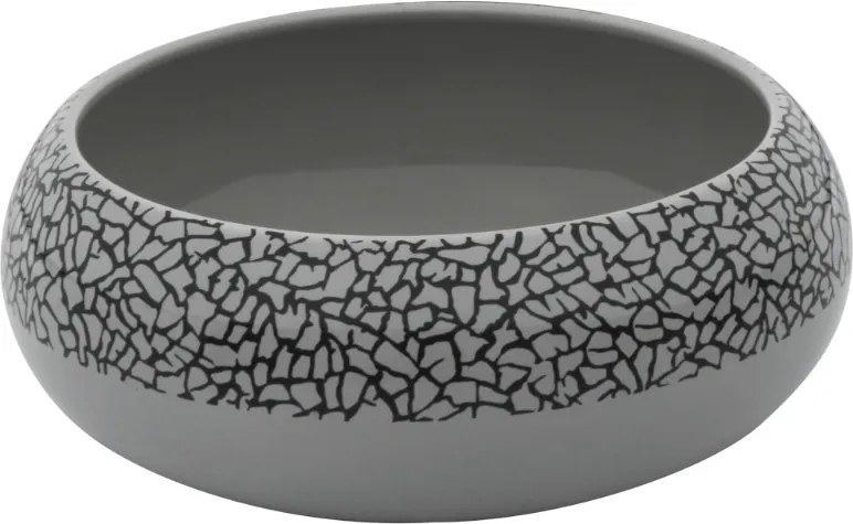 Zina Grey Night Porcelán Saláta tálaló Organic 16 cm Alumínium|Szürke