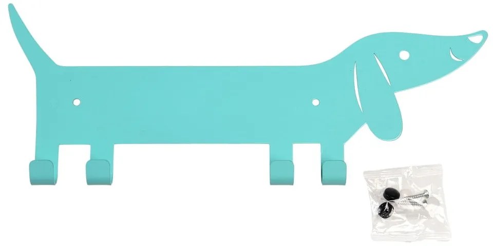 Türkiz fém fali gyerek fogas Sausage Dog – Rex London