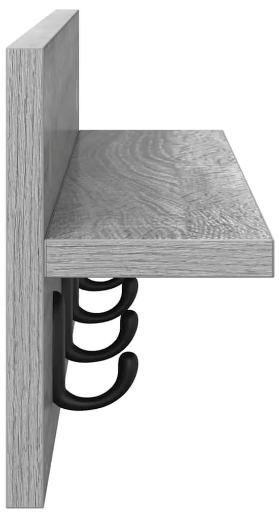 Fali Kabáthorog Szürke sonoma 60 x 10.5 x 18 cm Faanyag