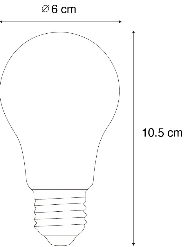 5 darabos E27 szabályozható LED izzó szett A60 arany 3W 310 lm 2200K