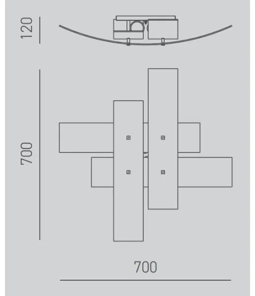 Gea Luce LARA P M arg - Mennyezeti lámpa LARA 2xE27/70W/230V 70 cm ezüst